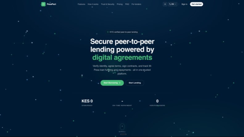 Pesapact - Secure peer-to-peer lending powered by digital agreements